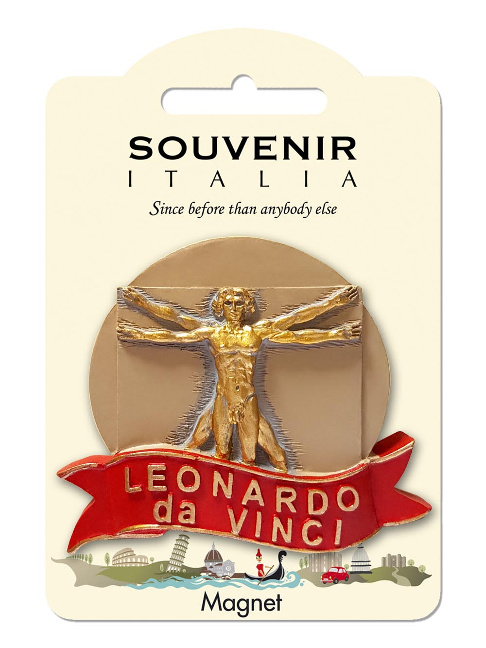Prodotto Souvenir Italia: Classic Magnete Leonardo da Vinci
