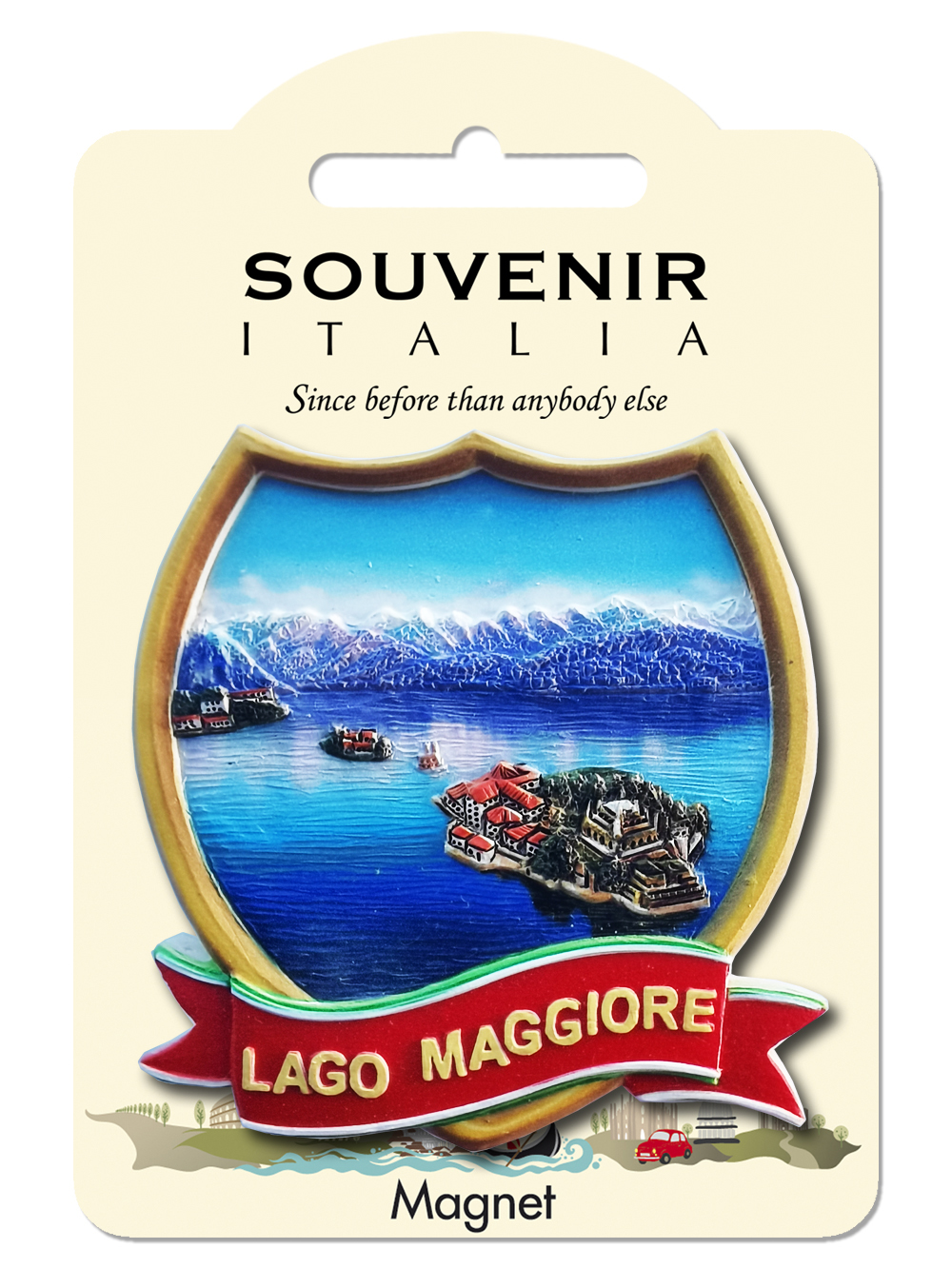 Prodotto Souvenir Italia: Classic Magnete in resina Lago maggiore