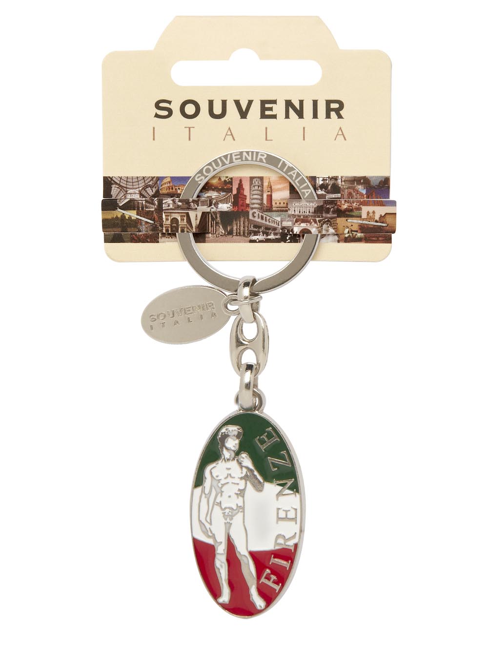 Prodotto Souvenir Italia: Portachiavi Metallo Italia Firenze