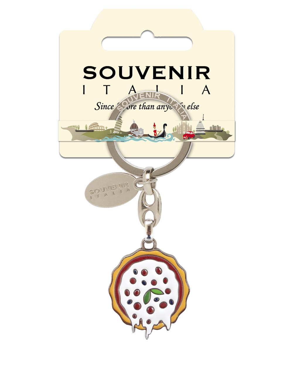 Prodotto Souvenir Italia: Portachiavi Metallo Pizza
