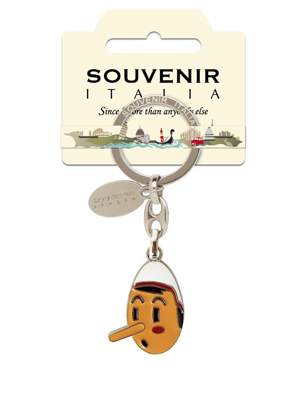 Prodotto Souvenir Italia: Portachiavi Metallo Pinocchio