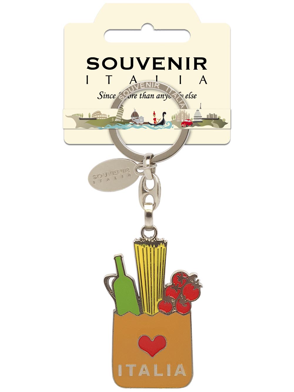 Prodotto Souvenir Italia: Portachiavi Metallo Italia