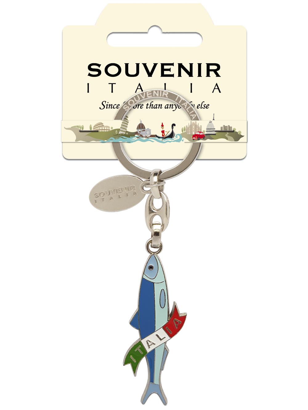 Prodotto Souvenir Italia: Portachiavi Metallo Italia