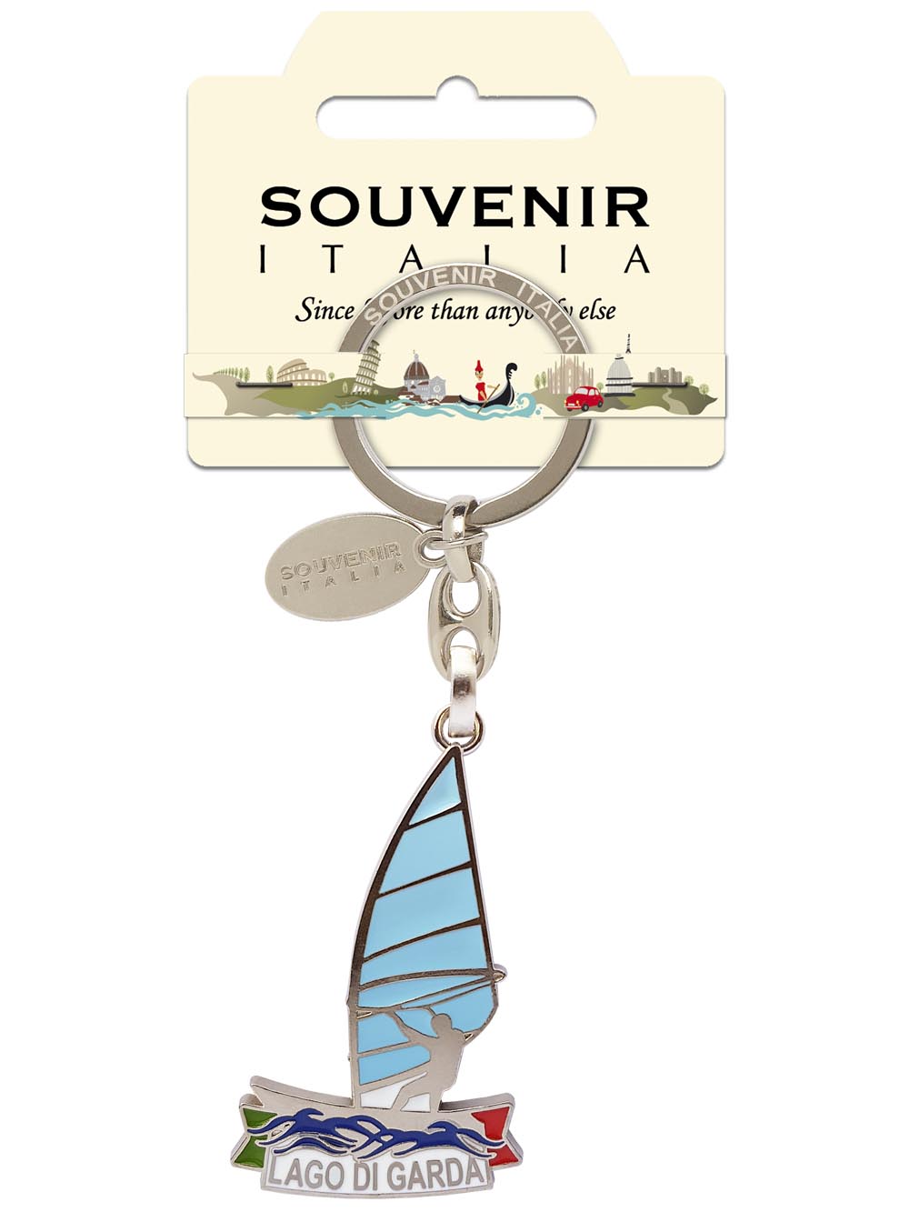Prodotto Souvenir Italia: Portachiavi Metallo Lago di garda