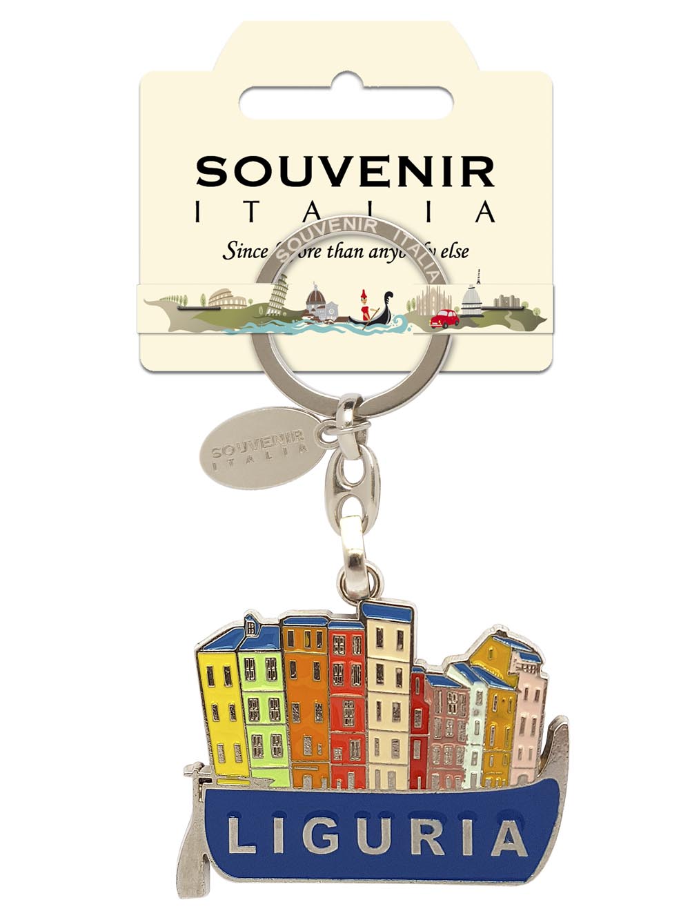 Prodotto Souvenir Italia: Portachiavi Metallo Liguria