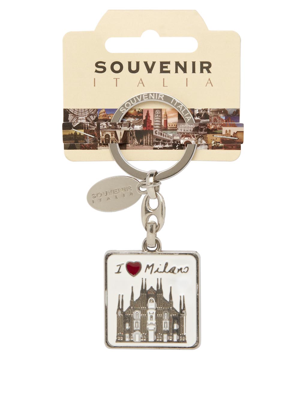 Prodotto Souvenir Italia: Portachiavi Metallo Milano