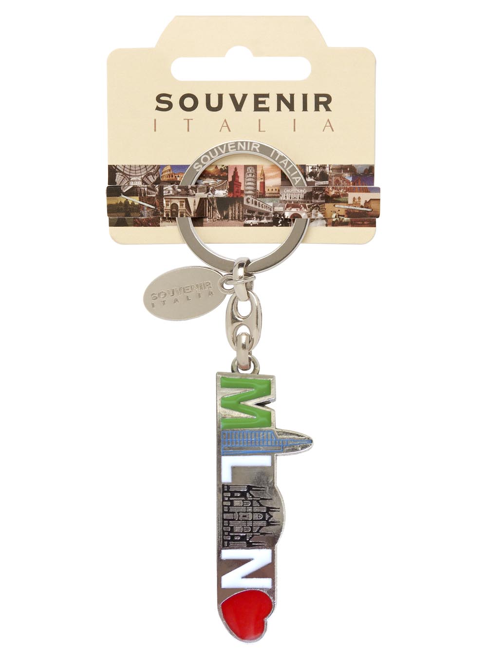 Prodotto Souvenir Italia: Portachiavi Metallo Milano