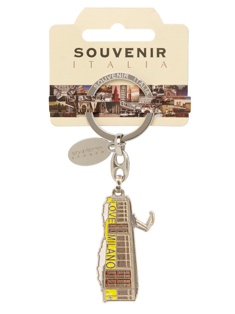 Prodotto Souvenir Italia: Portachiavi Metallo Milano