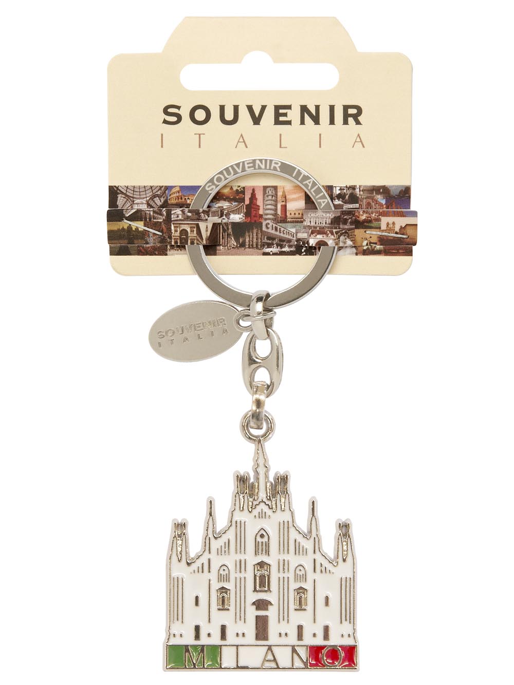 Prodotto Souvenir Italia: Portachiavi Metallo Milano