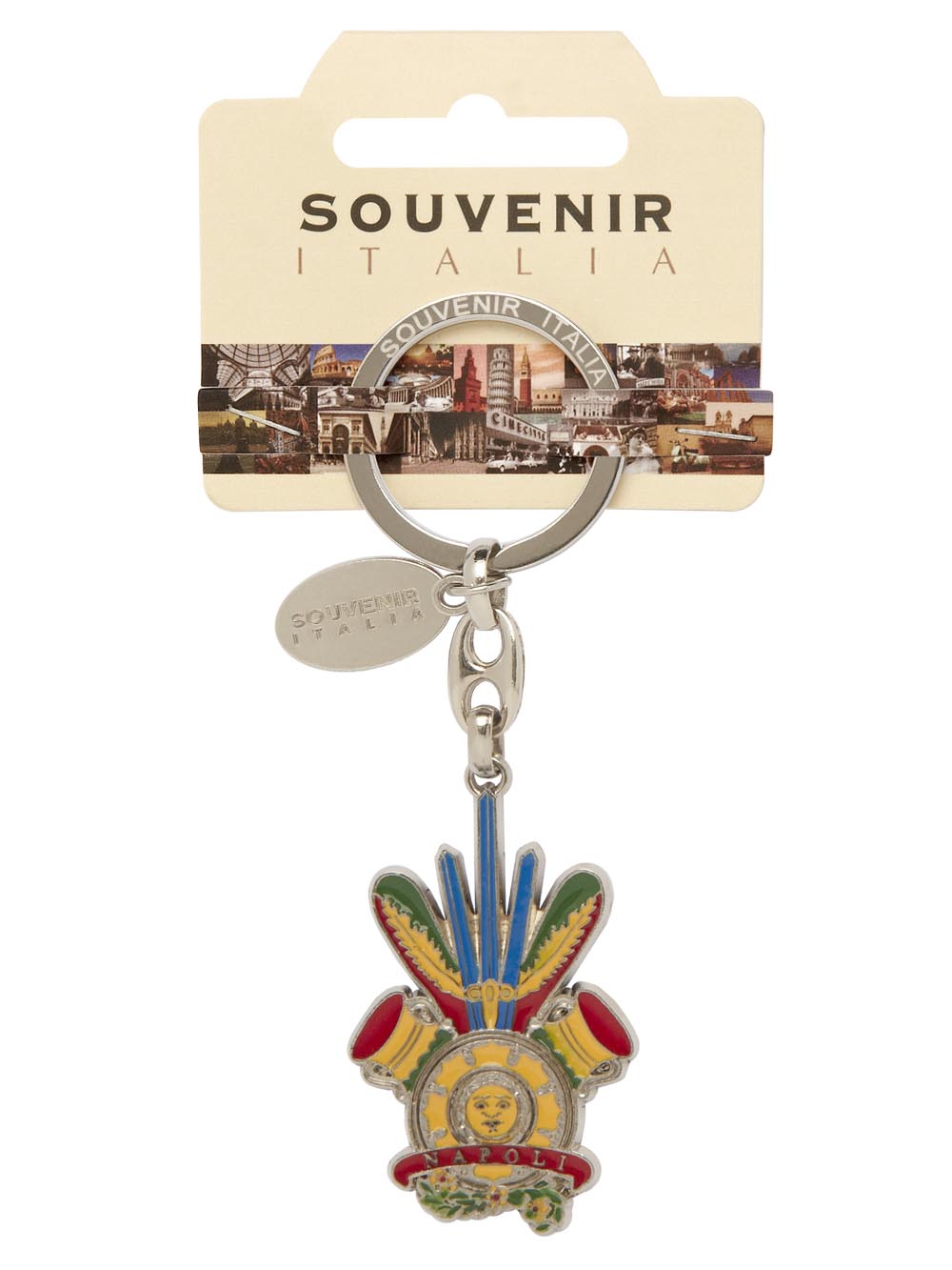 Prodotto Souvenir Italia: Portachiavi Metallo Napoli