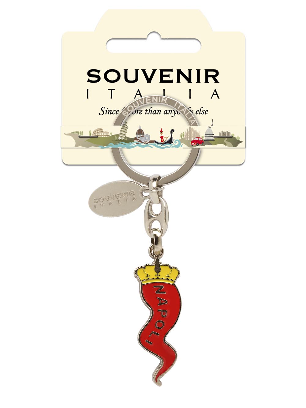 Prodotto Souvenir Italia: Portachiavi Metallo Napoli