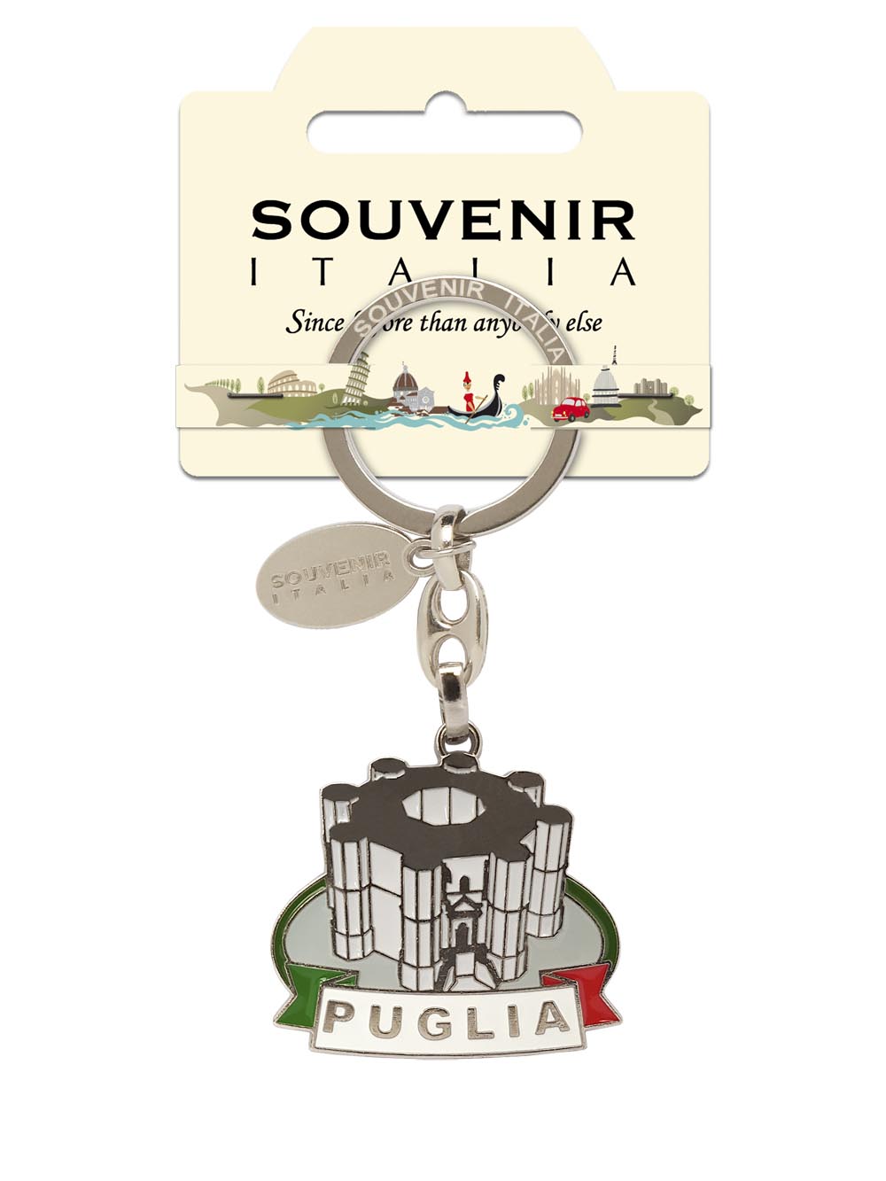 Prodotto Souvenir Italia: Portachiavi Metallo Puglia