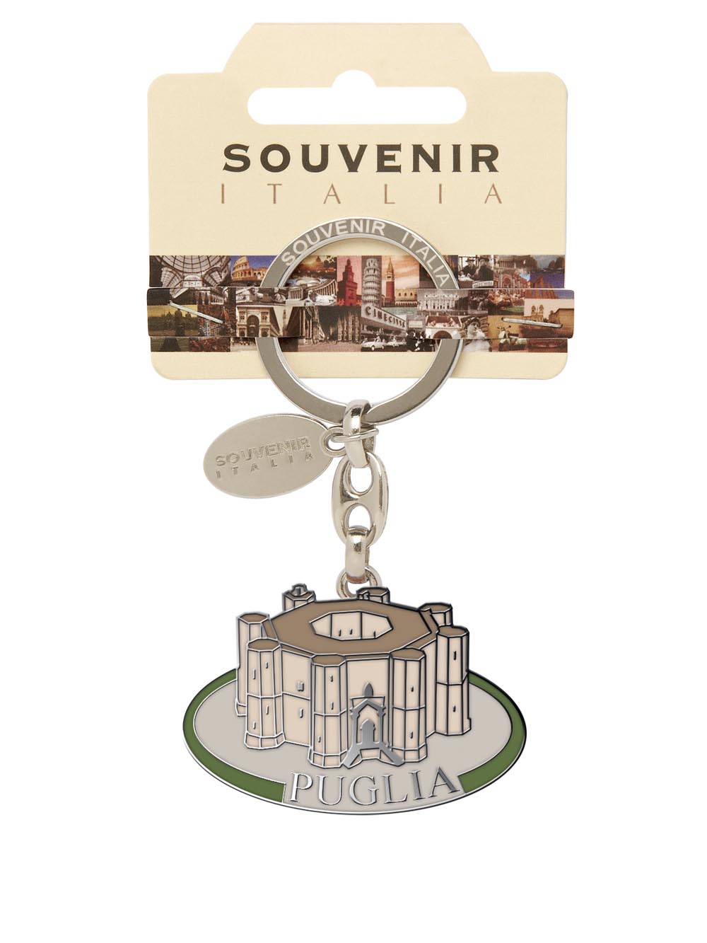 Prodotto Souvenir Italia: Portachiavi Metallo Puglia