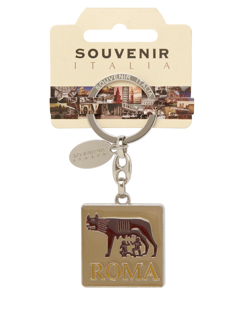 Prodotto Souvenir Italia: Portachiavi Metallo Roma