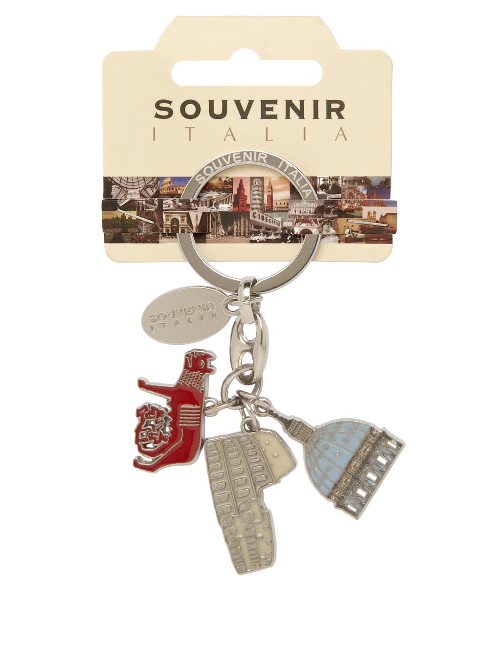 Prodotto Souvenir Italia: Portachiavi Metallo Roma