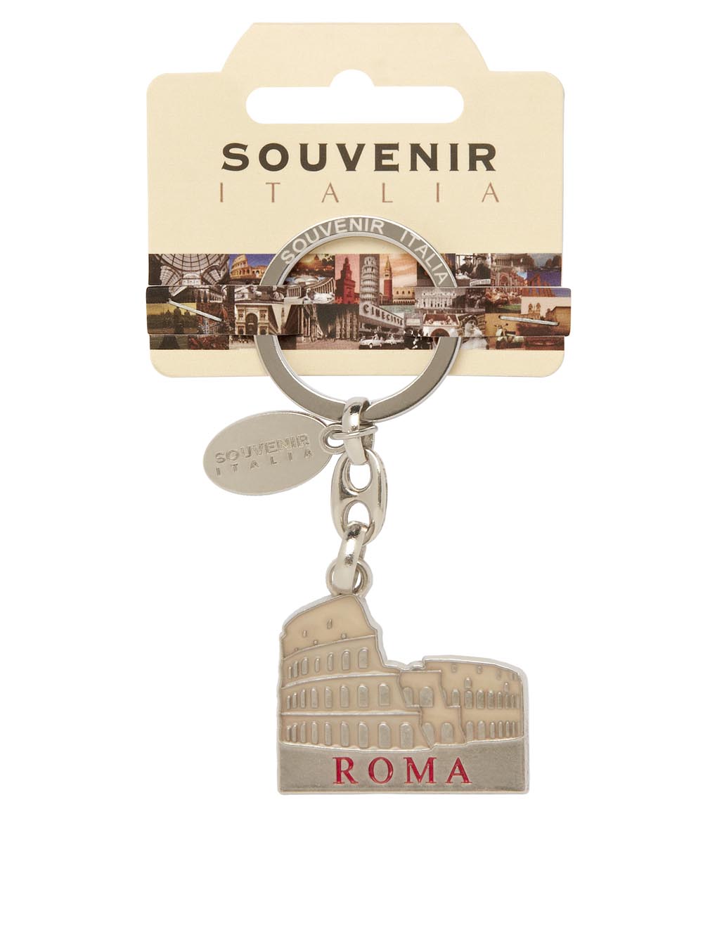 Prodotto Souvenir Italia: Portachiavi Metallo Roma